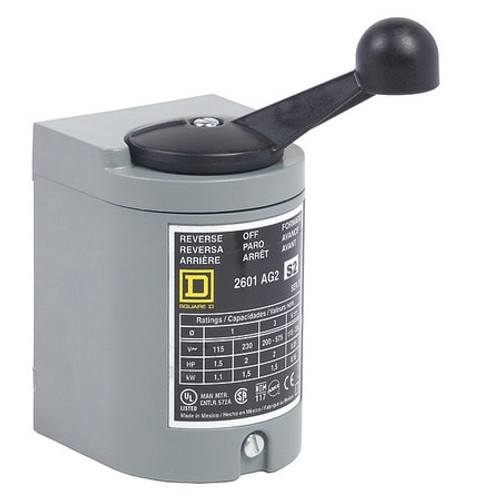 SQUARE D 2601AG2S2 DRUM SWITCH 600VAC 2HP A +OPTIONS