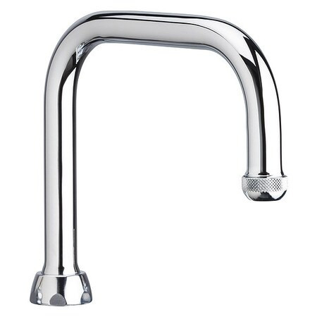 CHICAGO FAUCETS DB6AE1JKABCP 6 1/4IN RIGID / SWING DOUBLE-BEND SPOUT