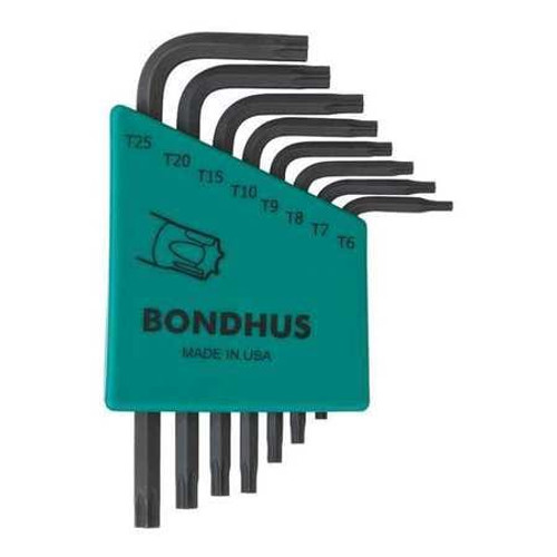 BONDHUS 31732 SET 8 STAR L-WRENCHES- SHORT ARM