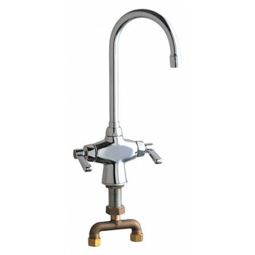 CHICAGO FAUCETS 50-TE35ABCP HOT AND COLD WATER MIXING SINK FAUCET
