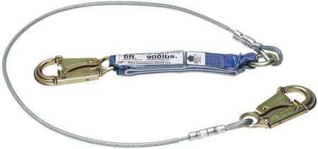 WERNER CO C361100 DECOIL CABLE SINGLE LEG LANYARD DCE 6FT