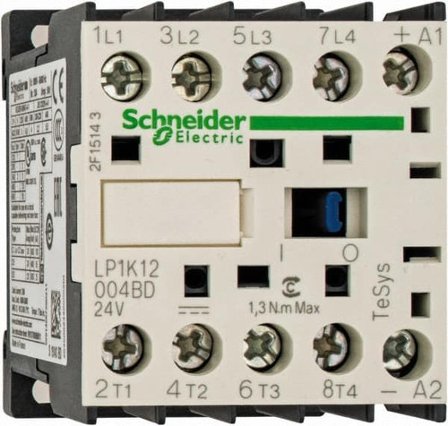 SCHNEIDER ELECTRIC LP1K12004BD CONTRACTORS IEC CONTACTOR: 4 POLES