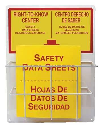 ACCUFORM SIGNS SBZRS326 RIGHT-TO-KNOW CENTER BILINGUAL 20 IN H