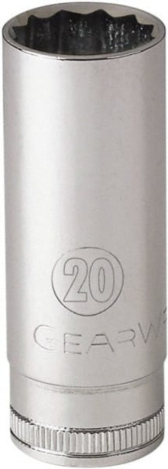 GEARWRENCH 80790 1/2" DRIVE 12 POINT DEEPMETRIC SOCKET 19