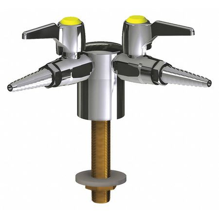 CHICAGO FAUCETS 982-WSV909AGVCP TURRET WITH TWO BALL VALVES 90DEG