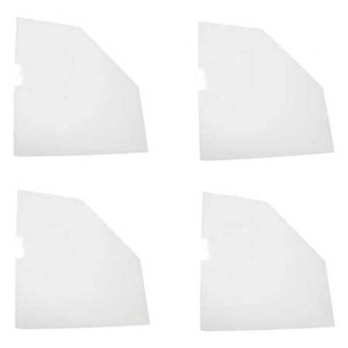 MIRREDGE 42504 CORNER PLATES WHITE ACRYLIC 3 IN L PK4 MIRREDGE 42504 CORNER PLATES WHITE ACRYLIC 3 IN L PK4
