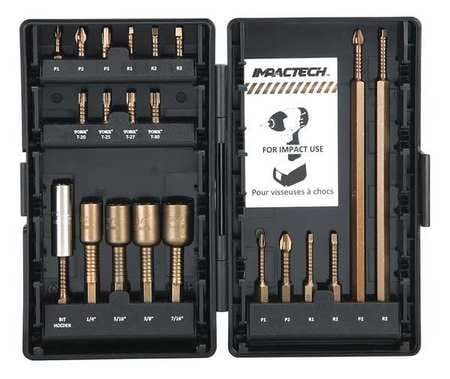 VEGA INDUSTRIES, INC. P21-1DB SCREWDRIVER BIT SET 21 PIECES 1/4 SHANK