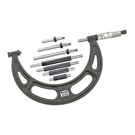 STARRETT 224MARLZ INTERCHANGEABLE ANVIL MICROMETER 50-150M