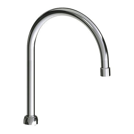 CHICAGO FAUCETS GN8BE7JKCP 8IN RIGID / SWING GOOSENECK SPOUT