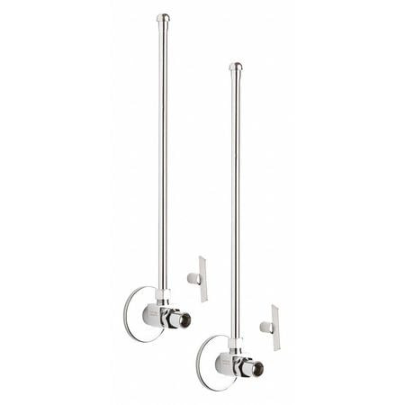 CHICAGO FAUCETS STC-11-11-PR-AB ANGLE STOP COMPRESSION VALVE WITH SUPPLY