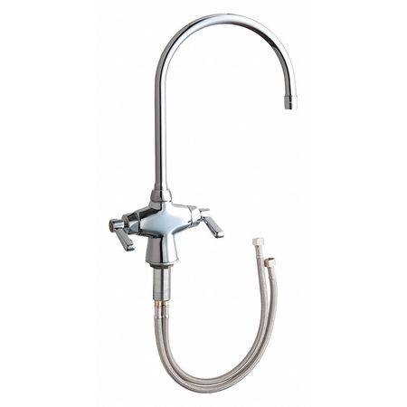 CHICAGO FAUCETS 50-GN8AE35ABCP HOT AND COLD WATER MIXING SINK FAUCET