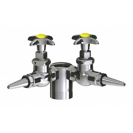 CHICAGO FAUCETS 982-937CHAGVCP TURRET WITH TWO NEEDLE VALVES AT 90DEG