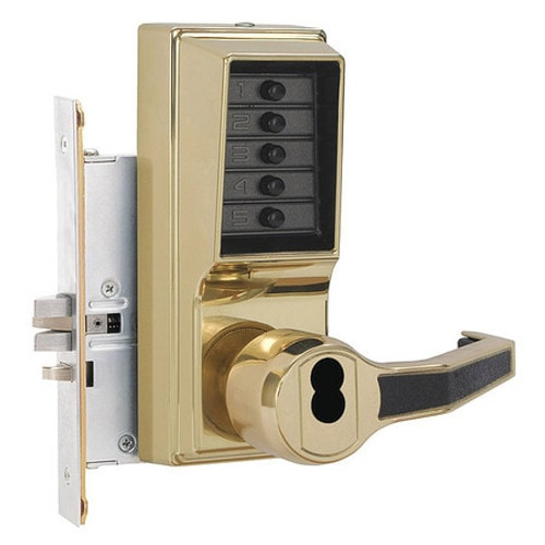 KABA ILCO R8146B-03-41 PUSH BUTTON LOCKSET 8000 BRIGHT BRASS