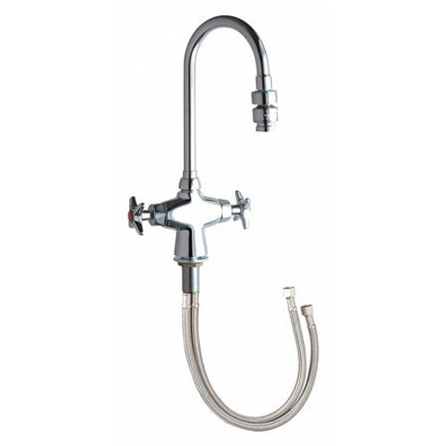 CHICAGO FAUCETS 929-E22CP HOT AND COLD WATER MIXING FAUCET