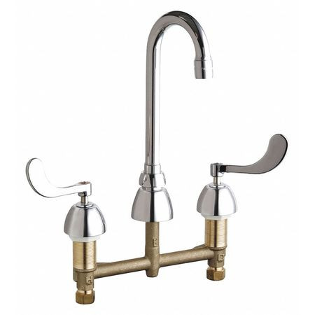 CHICAGO FAUCETS 786-GN1AE35XKABCP CONCEALED HOT AND COLD WATER SINK FAUCET