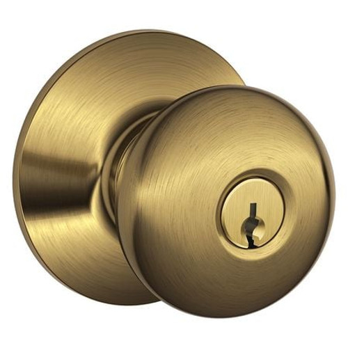 SCHLAGE F51A PLY 609 KNOB LOCKSET MECHANICAL ENTRANCE GRD. 1