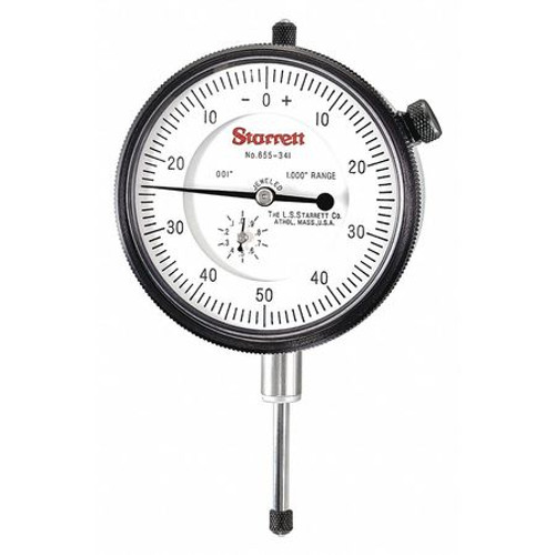 STARRETT 655-341J DIAL INDICATOR- 0 -1.000"- .001" GRAD -  STARRETT 655-341J DIAL INDICATOR- 0 -1.000"- .001" GRAD -