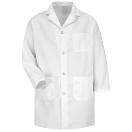 RED KAP KT34WH RG XXL MENS WHITE STAFF COAT HAND VENTS
