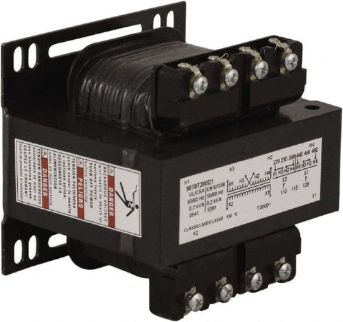 SQUARE D 9070T200D37 TRANSFORMER CONTROL 200VA 600V120/240V