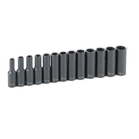 GREY PNEUMATIC 1213MD 3/8" DRIVE 13 PIECE DEEPMETRIC SET
