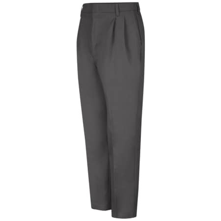 RED KAP PT38CH 44 30 MENS CHARCOAL PLEATED TWILL PANT