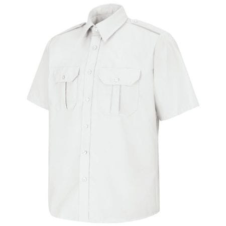 HORACE SMALL SP66WH SS 3XL MEN SS WHITE SECURITY SHT EPAULETS