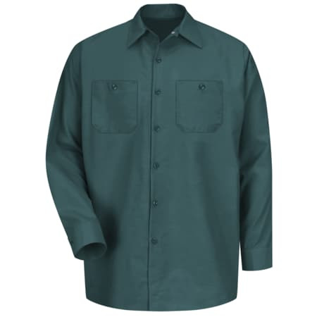 RED KAP SP14SG LN 3XL MENS LS SPR GREEN POPLIN WORK SHIRT 3XL
