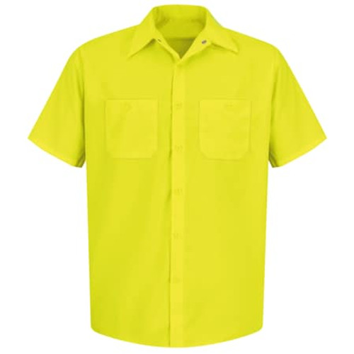 RED KAP SS24YE SS S SS HI-VIS YELLOW WORKSHIRT S