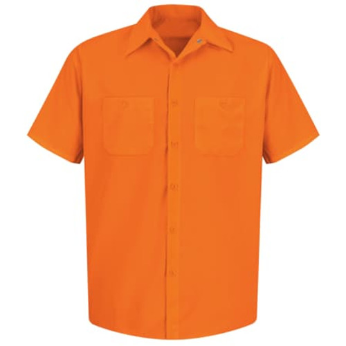 RED KAP SS24OR SSLXL SS HI-VIS ORANGE WORKSHIRT XL