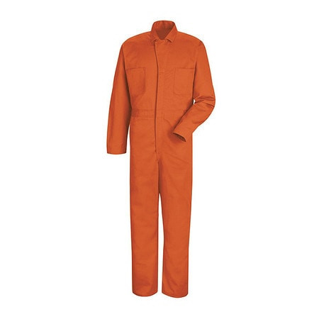 RED KAP CC14OR LN 46 ORANGE COTTON COVERALLS