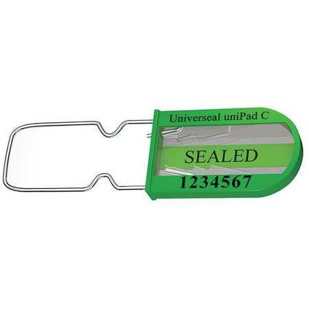 UNIVERSEAL UPAD-C GREEN50 PADLOCK SEAL 3-1/4 IN L GREEN PK50