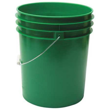 GRAINGER GLOBAL SOURCING ROP2150GR-M PAIL 5.0 GAL. METAL HANDLE GREEN
