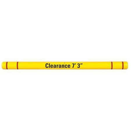 POST GUARD HTGRD496YR CLEARANCE BAR GRAPHICS 4X96 YELLOW/RED