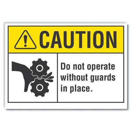 LYLE LCU3-0105-RD_14x10 CAUTION SIGN SELF-ADHESIVE VINYL 10 IN H