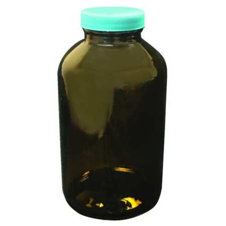 LAB SAFETY SUPPLY 52KA35 SAFETY COATED BOTTLE 120ML GLS WIDE PK24