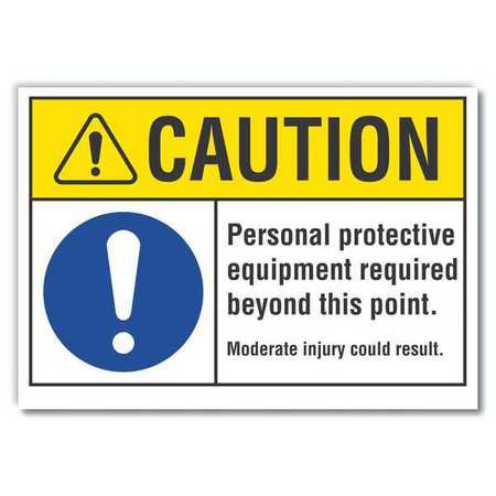 LYLE LCU3-0051-RD_5x3.5 SIGN SELF-ADHESIVE VINYL 3-1/2 IN H