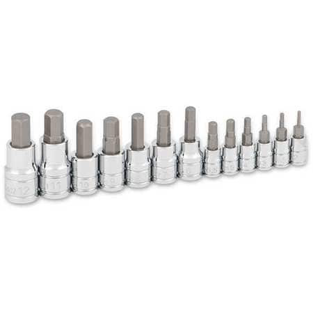 TITAN FASTENERS 16124 HEX BIT SOCKET SET METRIC 13 PCS.