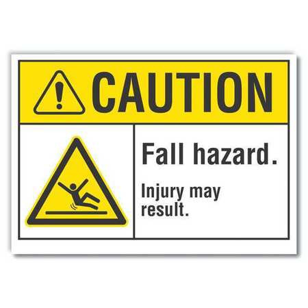LYLE LCU3-0019-RD_14x10 CAUTION SIGN SELF-ADHESIVE VINYL 10 IN H