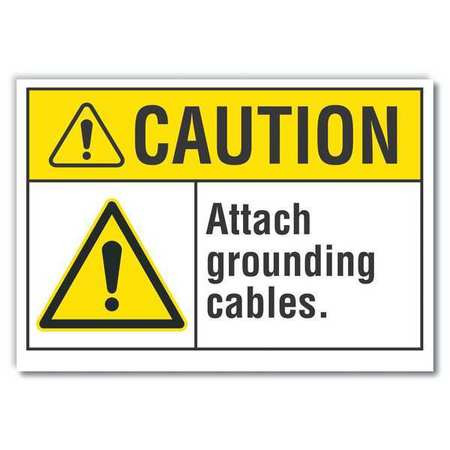 LYLE LCU3-0036-RD_10x7 CAUTION SIGN SELF-ADHESIVE VINYL 7 IN H
