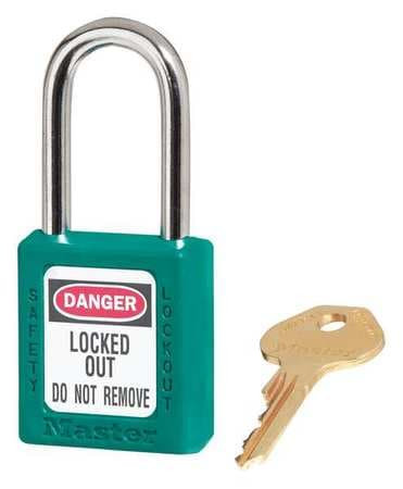MASTER LOCK 410S6TEAL LOCKOUT PADLOCK KD TEAL 1-3/4 H PK6