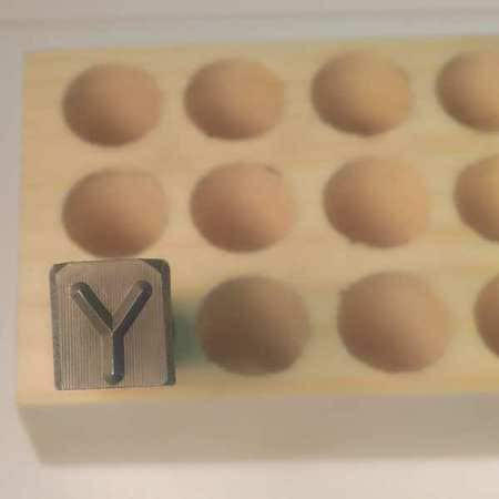 YOUNG BROS. STAMP WORKS, INC. 06271 Y HAND STAMP 2-5/8 SHANK L STEEL