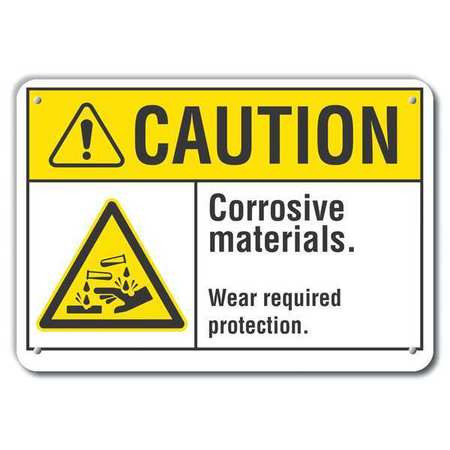 LYLE LCU3-0002-RA_10x7 CAUTION SIGN RECYCLED ALUMINUM 7 IN H