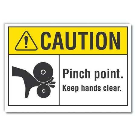 LYLE LCU3-0106-RD_7x5 CAUTION SIGN SELF-ADHESIVE VINYL 5 IN H