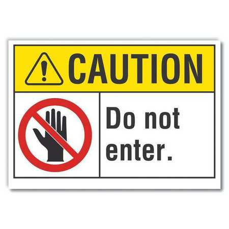 LYLE LCU3-0088-RD_7x5 CAUTION SIGN DO NOT ENTER 5 X7 