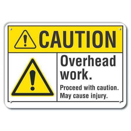 LYLE LCU3-0032-RA_10x7 CAUTION SIGN RECYCLED ALUMINUM 7 IN H