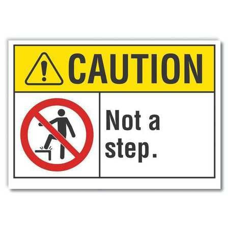 LYLE LCU3-0085-RD_5x3.5 CAUTION SIGN 3-1/2 X 5 VINYL