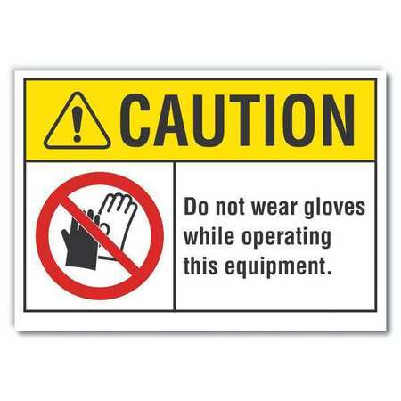 LYLE LCU3-0086-RD_14x10 CAUTION SIGN SELF-ADHESIVE VINYL 10 IN H
