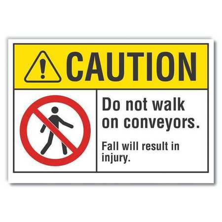 LYLE LCU3-0077-RD_5x3.5 CAUTION SIGN 3-1/2 X 5 VINYL