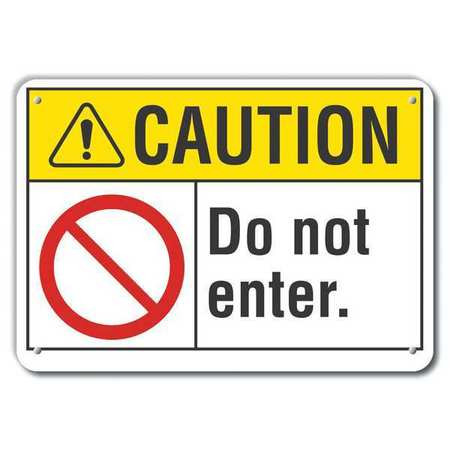 LYLE LCU3-0072-RA_14x10 CAUTION SIGN DO NOT ENTER 10 X14 