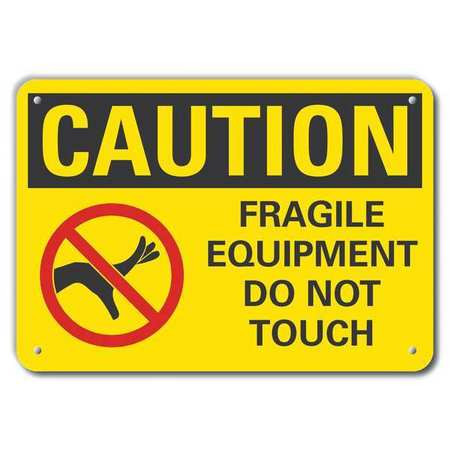 LYLE LCU3-0126-RA_10x7 CAUTION SIGN RECYCLED ALUMINUM 7 IN H